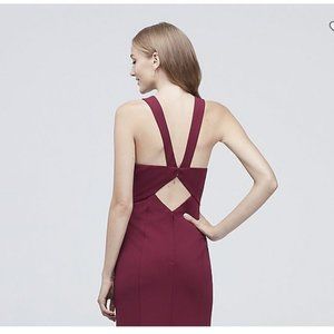 David’s Bridal SCUBA CREPE MERMAID DRESS WITH V-BACK